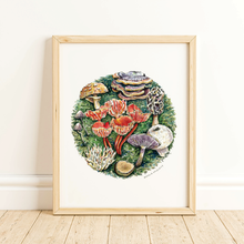 Load image into Gallery viewer, Forest Mushrooms Watercolor Art Print
