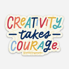 Load image into Gallery viewer, Creativity Takes Courage Sticker
