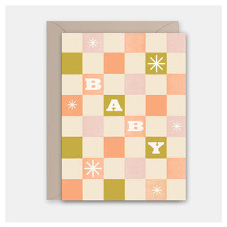 New Baby Checkered Card