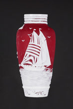 Load image into Gallery viewer, Kelsey Murphy (Ohio/West Virginia, 20th/21st c.), &quot;The Puritan Charging,&quot; 12 inch tall vase
