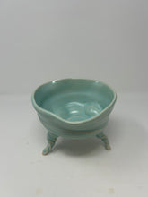 Load image into Gallery viewer, Porcelain Rooted Bowl w/ Satin Mint Glaze
