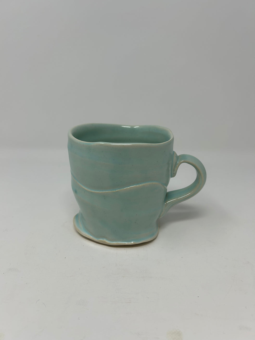 Porcelain Mug w/ Mint Satin Glaze