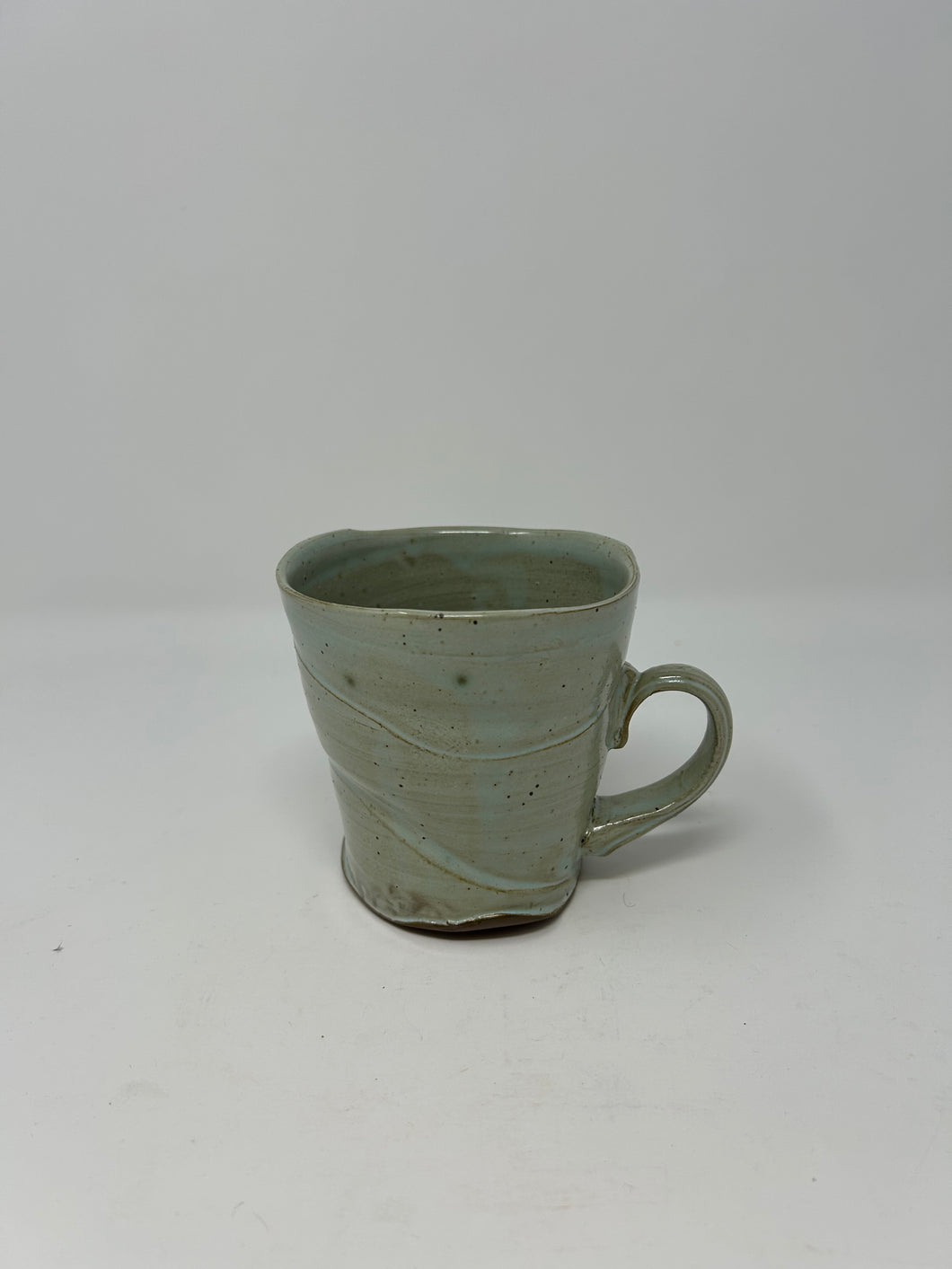 Stoneware Mug w/ Mint Satin Glaze