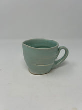 Load image into Gallery viewer, Porcelain Mug w/ Satin Mint Glaze
