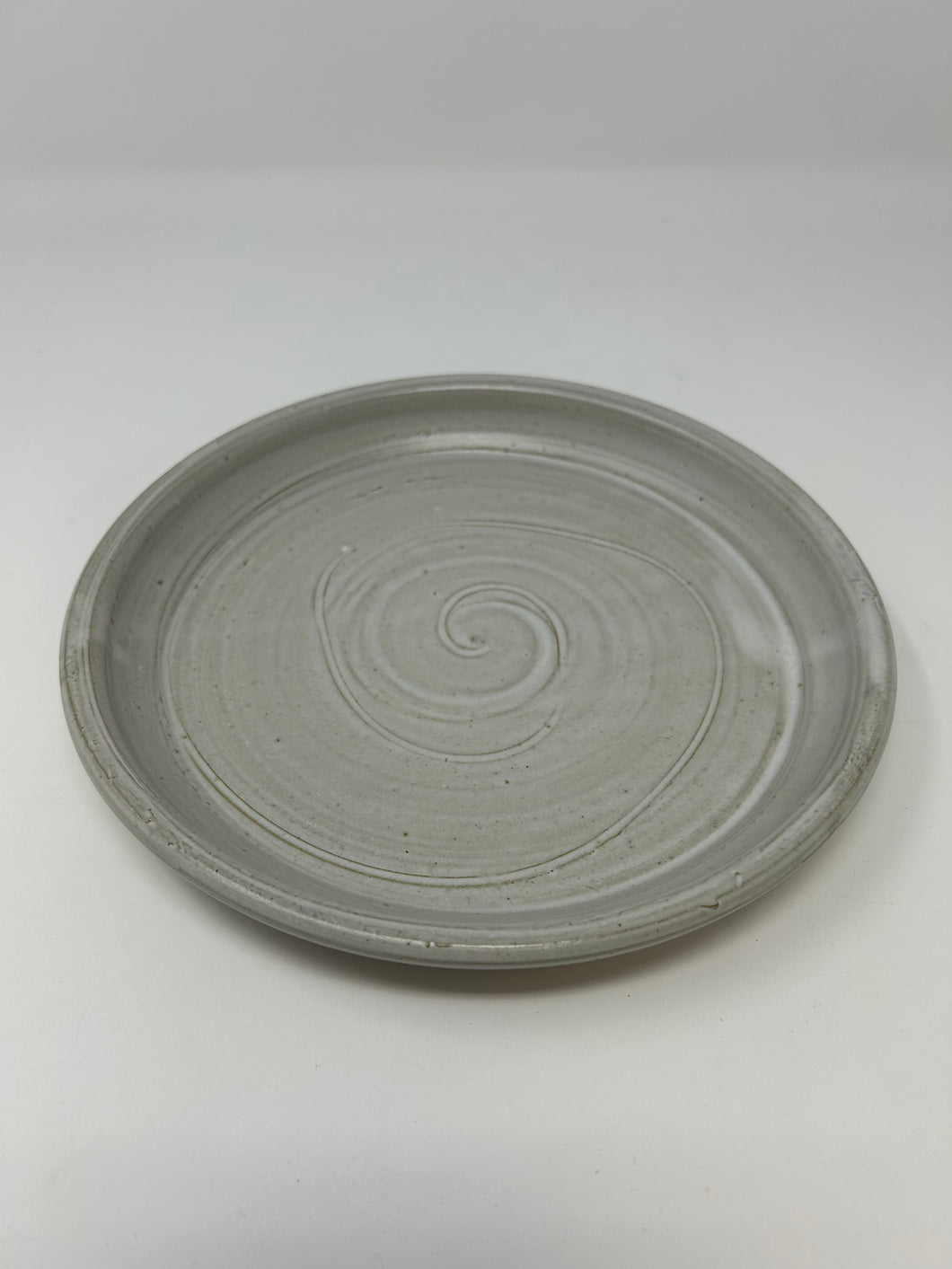 Stoneware Salad Plate w/ Satin Pearl Glaze