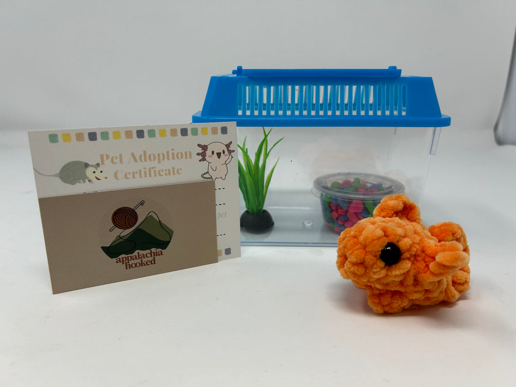Adoptable Desk Pet Goldfish Tank