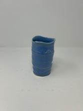 Load image into Gallery viewer, Porcelain Wide Mouth Vase w/ Satin Cornflower Glaze
