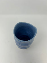 Load image into Gallery viewer, Porcelain Wide Mouth Vase w/ Satin Cornflower Glaze
