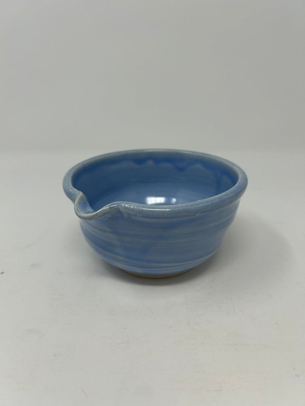 Porcelain Matcha Bowl w/ Denim Satin Glaze
