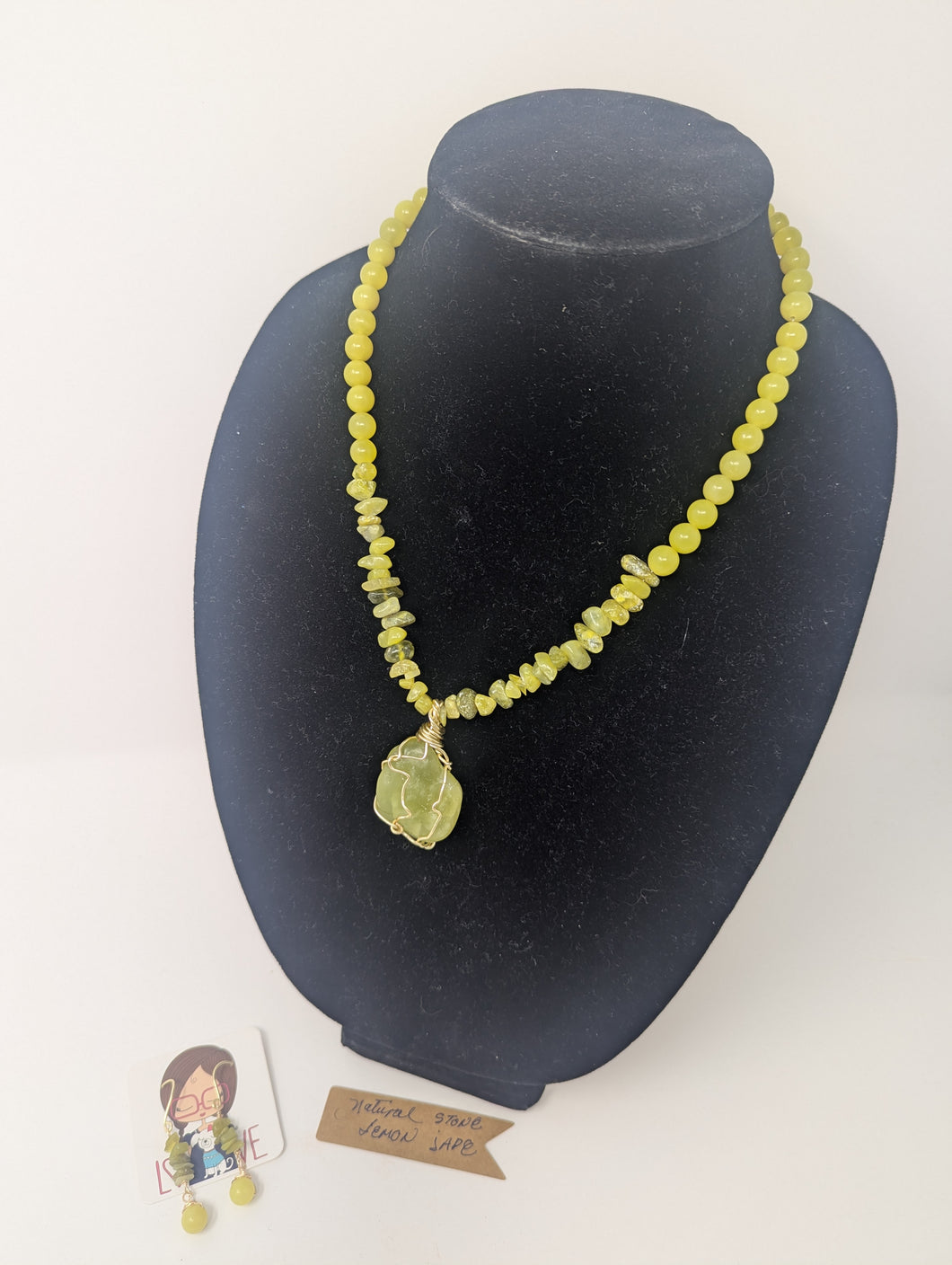 Natural Stone Lemon Jade Set