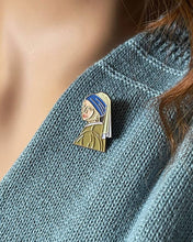 Load image into Gallery viewer, Girl with a Pearl Earring Enamel Pin
