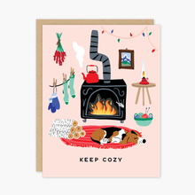 Load image into Gallery viewer, Cozy Hearth Holiday Card
