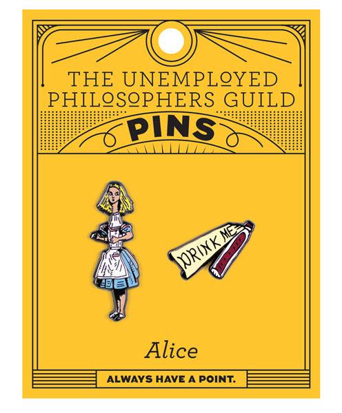 Alice in Wonderland Enamel Pin Set.