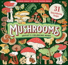 Load image into Gallery viewer, Mushrooms Adult Coloring Book
