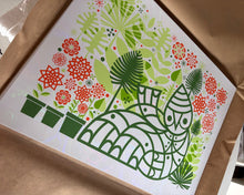 Load image into Gallery viewer, “Terrarium” by Don Pendleton 18” x 24” (white metallic swirl edition)
