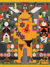 Load image into Gallery viewer, Charley Harper: Biodiversity in the Burbs 300-piece Jigsaw Puzzle
