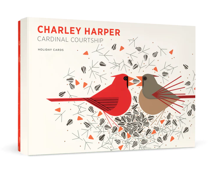 Charley Harper: Cardinal Courtship Boxed Holiday Cards