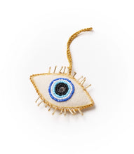 Load image into Gallery viewer, Larissa Plush Evil Eye Felt Ornament - Hand Embroidered
