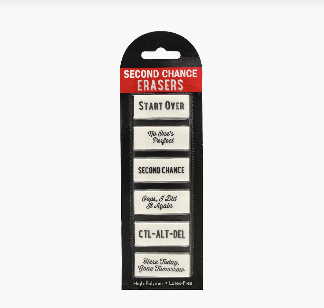 Second Chance Erasers (Set of 6)