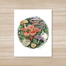 Load image into Gallery viewer, Forest Mushrooms Watercolor Art Print
