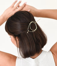 Load image into Gallery viewer, Drishti Evil Eye Hair Slide with Stick - Gold
