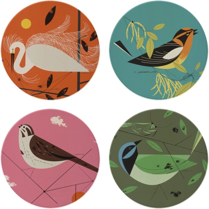 Feathered Friends Absorbent Stone Coaster Set