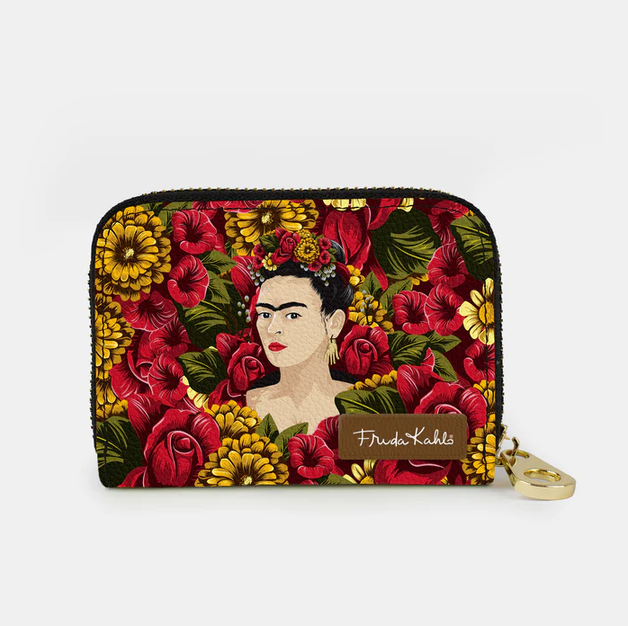Frida Kahlo – Rose Portrait Zipper Wallet