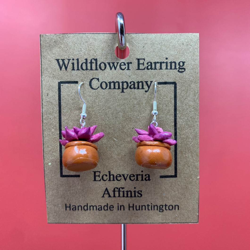 Echeveria Affinis Polymer Clay Earrings