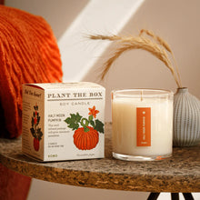 Load image into Gallery viewer, Half Moon Pumpkin Plant the Box Candle
