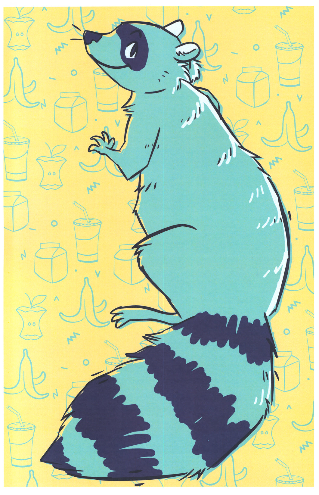 Trashy Raccoon Art Print 11 x 17
