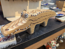 Load image into Gallery viewer, Wooden Alligator Statue
