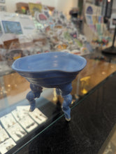 Load image into Gallery viewer, Porcelain Rooted Bowl w/ Cornflower Satin Glaze
