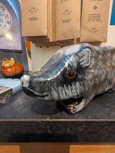 Load image into Gallery viewer, Wooden Badger Statue
