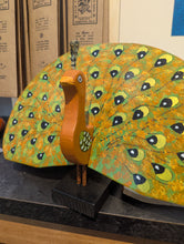 Load image into Gallery viewer, Wooden Peacock Statue
