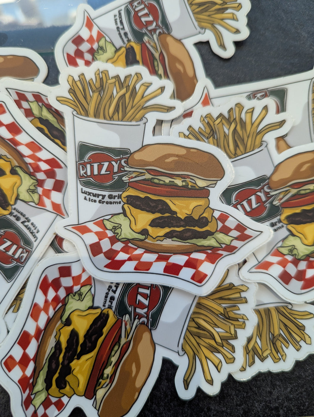 Ritzy's Burger and Fries Sticker