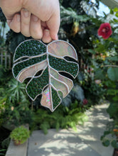 Load image into Gallery viewer, Stained Glass Monstera Leaf
