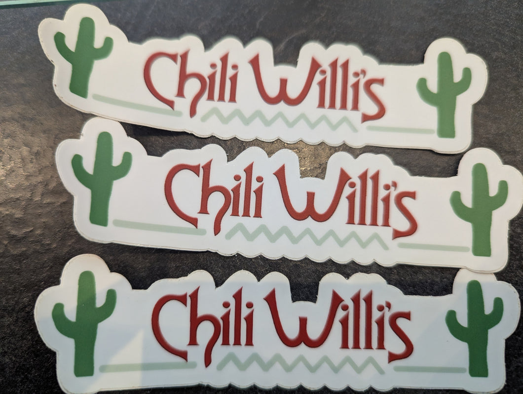 Chili Willi's  sign Sticker