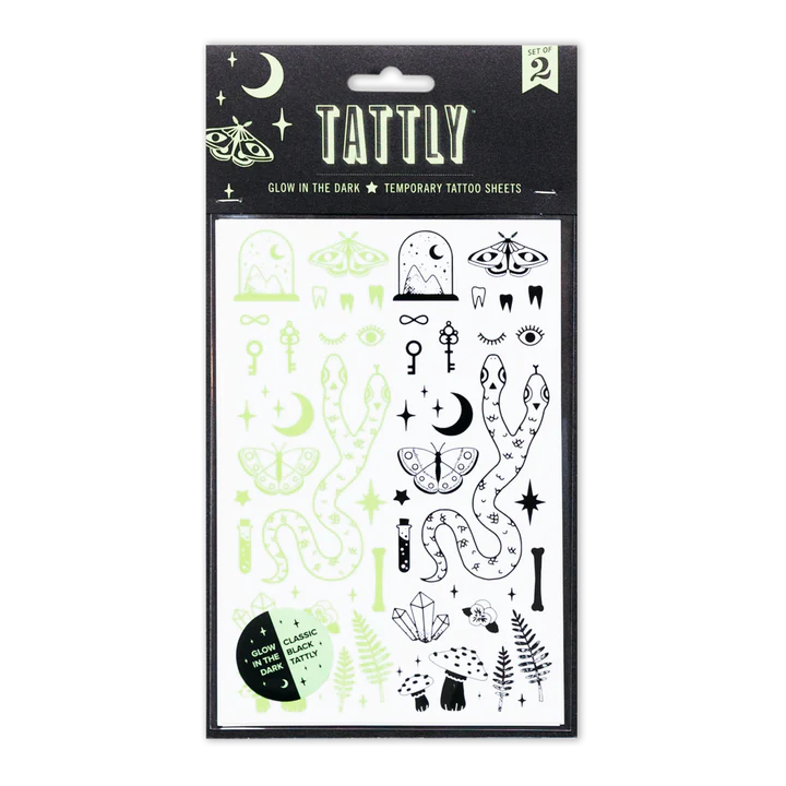 The Curiosities Tattoo Sheet (Glow-in-the-Dark)