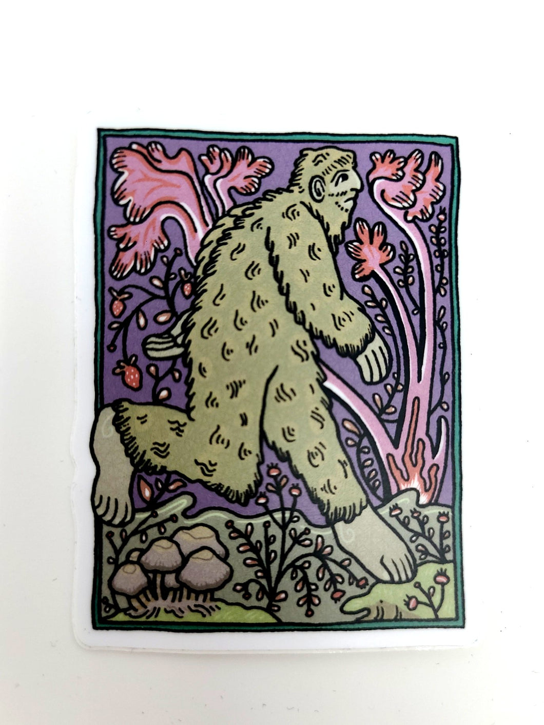 Die- Cut Medieval Bigfoot Sticker