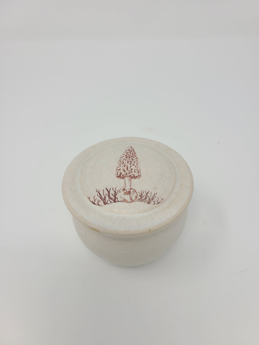 Condiment Pot with Mushroom on Lid