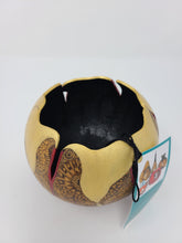 Load image into Gallery viewer, Woodburned Gourd w/Gold Leaves
