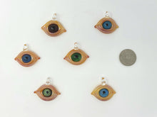 Load image into Gallery viewer, Dark Blue Evil Eye Glass Pendant
