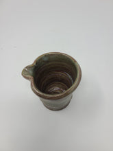Load image into Gallery viewer, Salt Fired Stoneware Creamer/Syrup Pitcher with Green Interior
