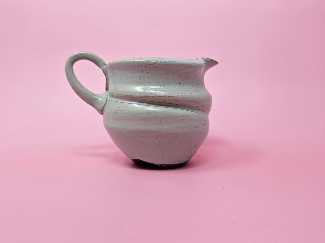Stoneware Creamer/Syrup Pitcher with Satin Mint Glaze