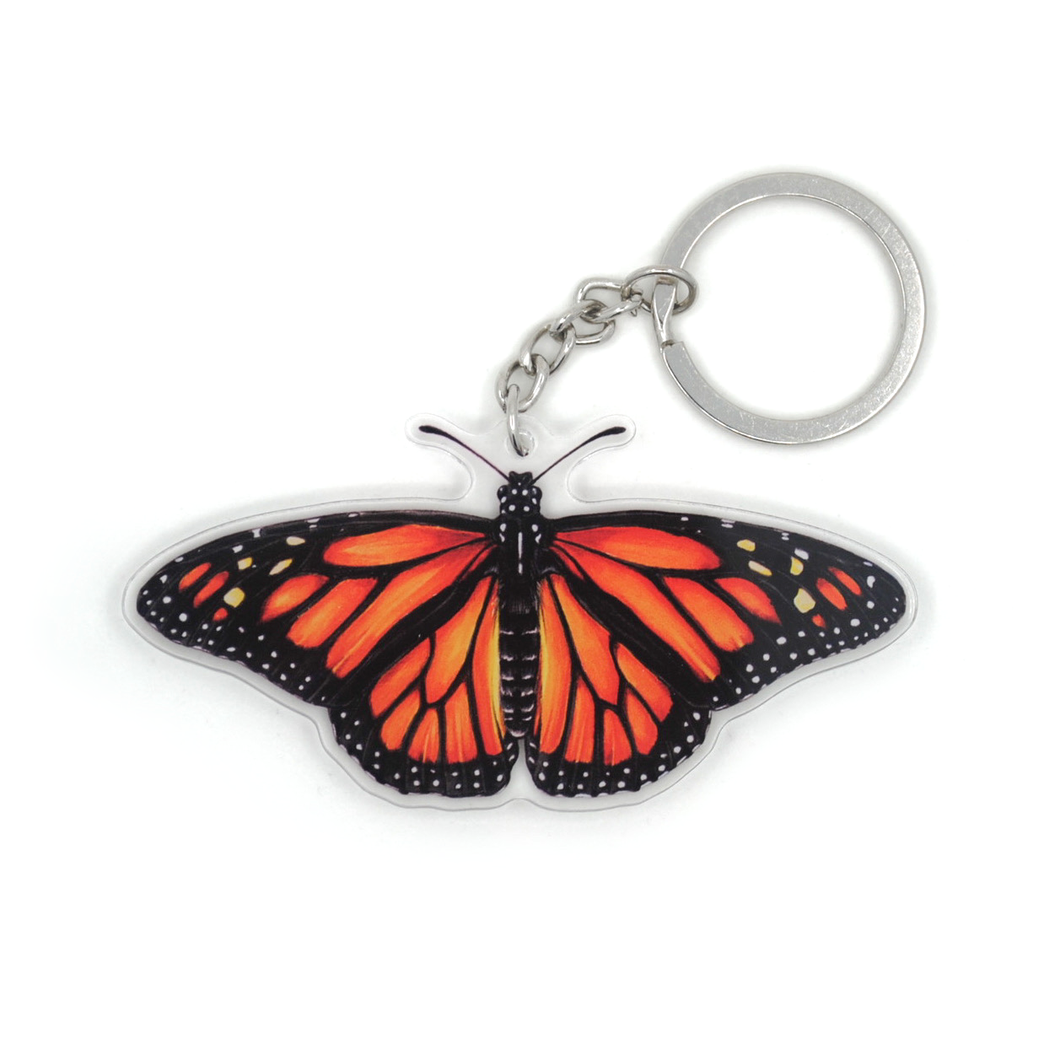Monarch Butterfly Double-Sided Acrylic Keychain