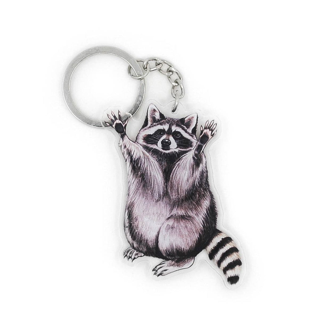 Raccoon Double-Sided Acrylic Keychain