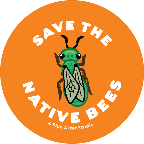 Save the Native Bees Button