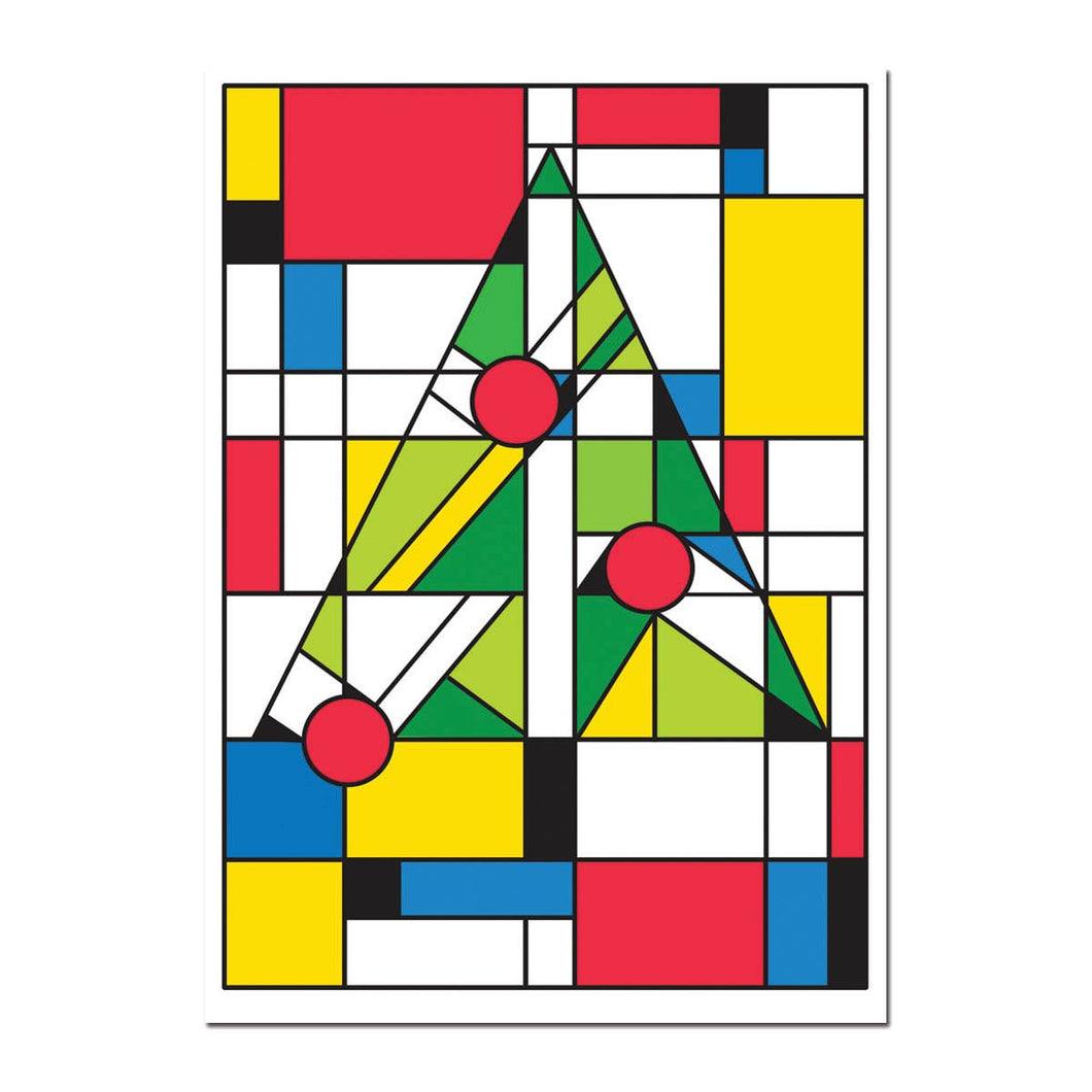 Mondrian Tree Holiday Card