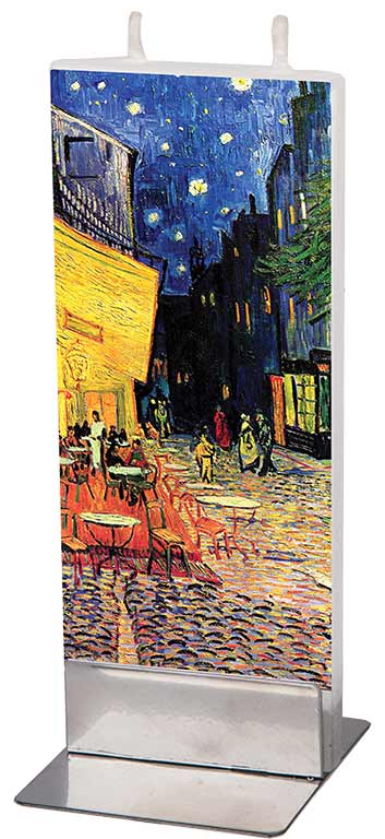Flat Handmade Candle-Van Gogh Café Terrace