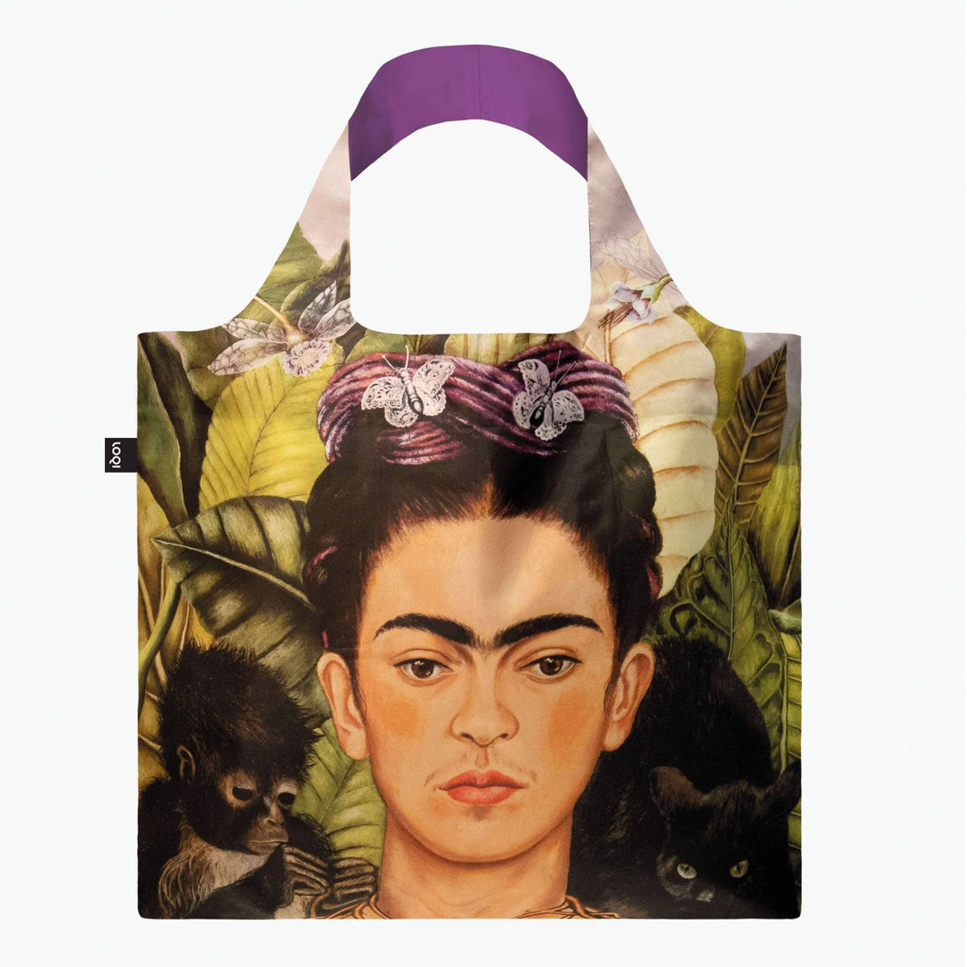 Tote Bag - FRIDA KAHLO Self Portrait with Hummingbird